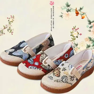 2025 Embroidered Fisherman Shoes for Women Spring Summer