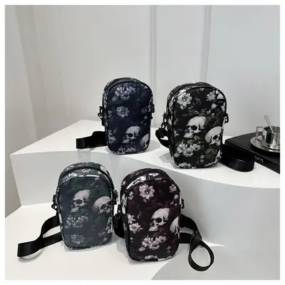 Cool Hot Girl Skull Printed Shoulder Bag Women 2024