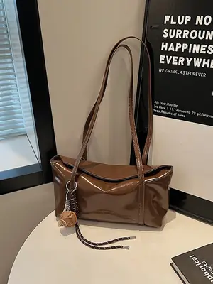 Women's Retro Brown Shoulder Bag 2024 New Arrival