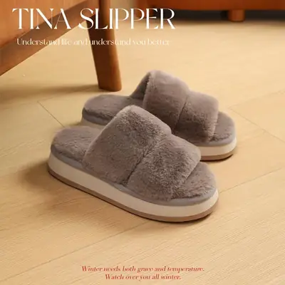 Japanese-style Cotton Slippers Women Pink Brown