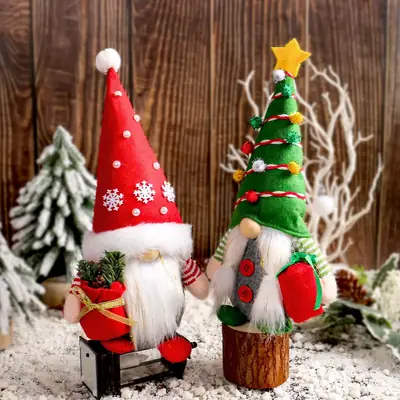Christmas Hug Gift Doll Decorative Pointed Hat Doll