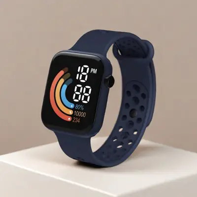 Men's Red Rainbow LED Electronic Watch