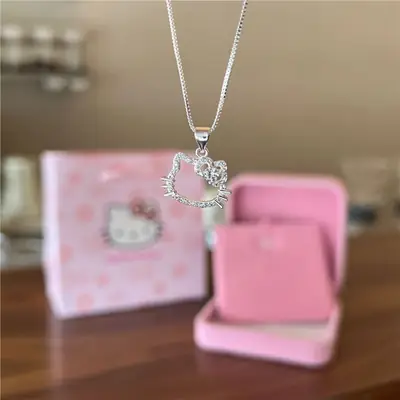 Pink Hello Kitty Necklace for Women Gift