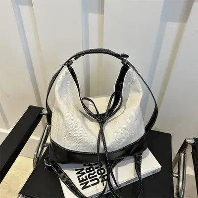 Women Canvas Shoulder Bag 2026 College Style