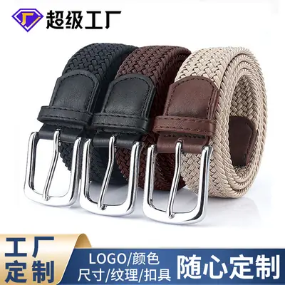 Men's Breathable Belt Buckle Elastic Trouser Belt Wholesale