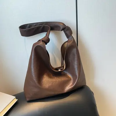 Women's Large Capacity Tan Shoulder Bag 2024
