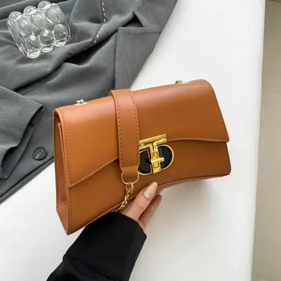 Red Chain Shoulder Bag for Women 2024