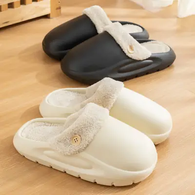 Detachable waterproof cotton slippers women's autumn and winter new indoor home warm non-slip couples outdoor cotton slippers men