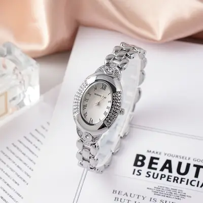 Women's Gold Diamond Watch with Rose Gold Bracelet