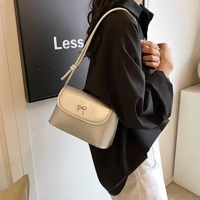 Women's Beige Shoulder Crossbody Bag for Summer 2025