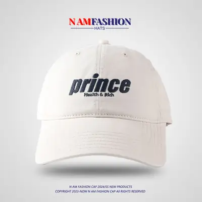 White Prince Embroidered Cotton Cap for Men Women