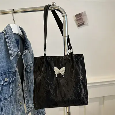Women's White Leather Shoulder Bag 2024 Summer