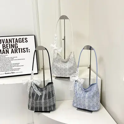 Women's 2024 Shoulder Delicate Bag with Lace Trim