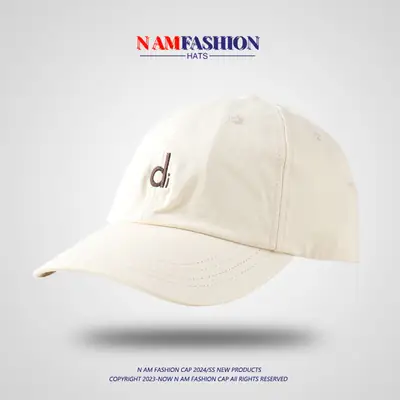 Black Embroidered Letter Baseball Cap Women Spring Summer
