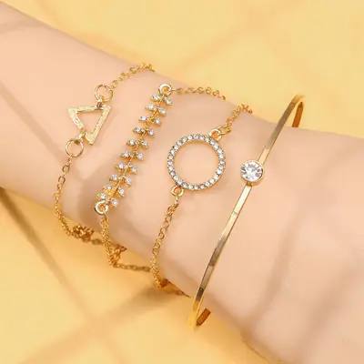 European & American Cross-Border Love Knotted Bracelet Set