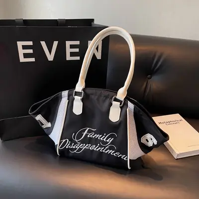 White Embroidered Shoulder Crossbody Bag for Women