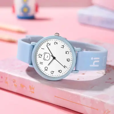 Cute Cartoon Watch for Girls Kids Silicone Band
