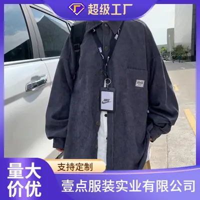 Men's Olive Green Corduroy Jacket Spring Autumn