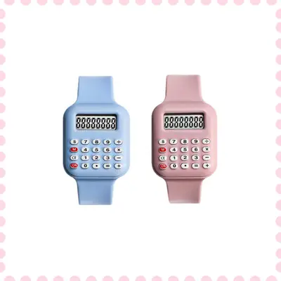 Pink Digital Arithmetic Watch for Kids