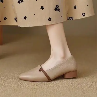 Women French Style Soft Leather Pointed Mules