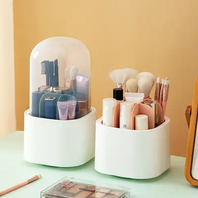 Transparent Rotating Cosmetic Storage Box 210g