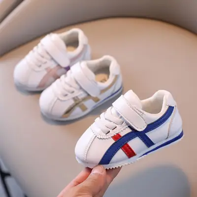 Spring and Autumn Baby Girl sneaker Children Forrest Gump Shoes 1-3 Years Old 2 Baby White Shoes Non-slip Soft Sole toddler Shoes