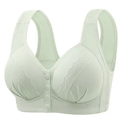 Factory Outlet Middle-aged Bra No Steel Ring Side Lap plus size Thin Front Button Push-up Mom Underwear