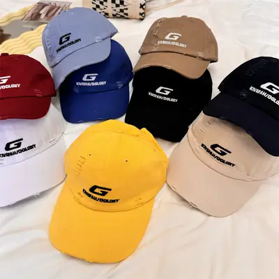 Men G-Branded Navy Baseball Cap with Embroidery
