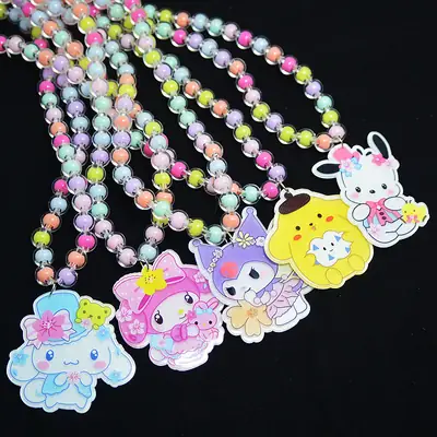 Sanrio Little Girl Color Beaded Necklace Bracelet