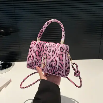 Leopard Print Shoulder Crossbody Bag 2024
