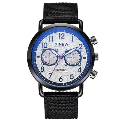 Men Xinew Blue Nylon Chronograph Watch Quartz 2024