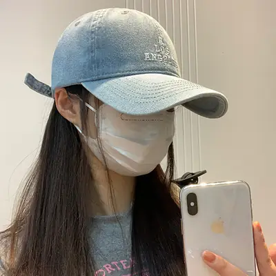 Los Angeles Embroidered Denim Baseball Cap for Women Men