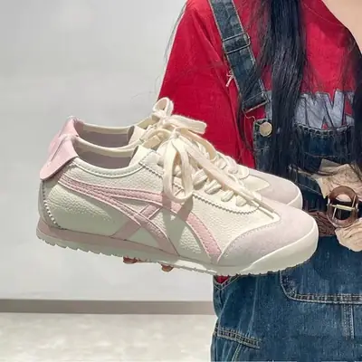 Women's 2024 Retro Training Shoes with Pink Stripes