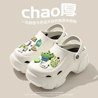 Women's White Cartoon Clogs Summer Sandals Non-Slip Anti-Odor