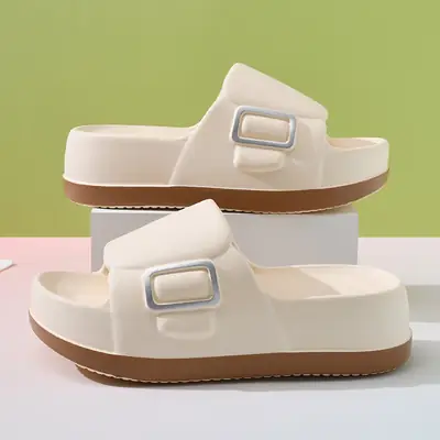 White Pink Strap Sandals Summer Wear