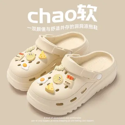 Women's Cute Croc Sandals Closed Toe Non-Slip
