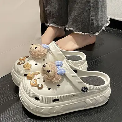 Cute Cartoon Clogs Women 2024 Summer Non-Slip