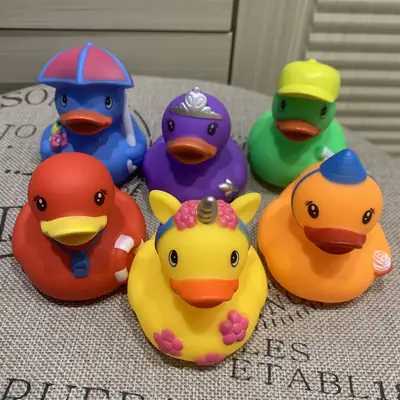 Vinyl Water Play Baby Duck Baby Bathing Yellow Duck Children Kindergarten Swimming Pool Vocating Toy Gifts Cross Border