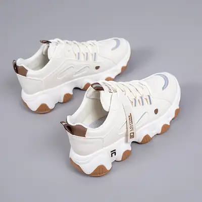 Women White Fila Lace Casual Sneakers 2025