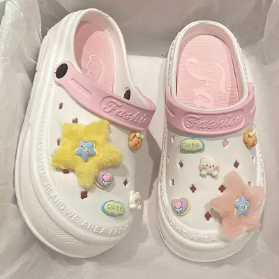 Women's Pink Star Baotou Sandals Summer
