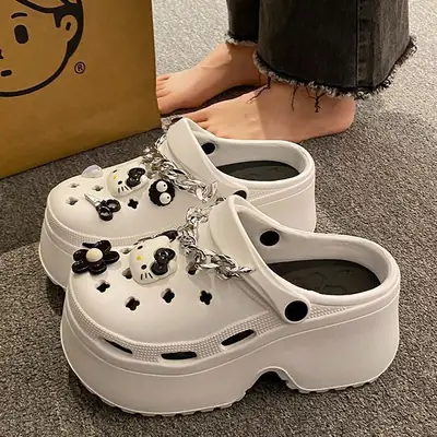Eva Super Thick Chain Clogs Women Sandals 2025