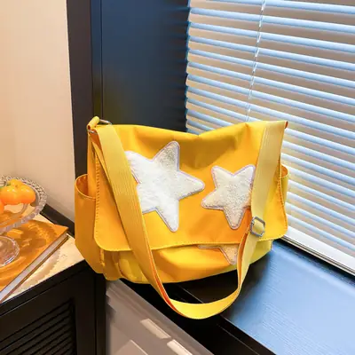 Pink Five-Point Star Shoulder Bag for Women