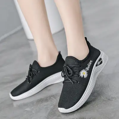 White Women's Breathable Casual Sneakers