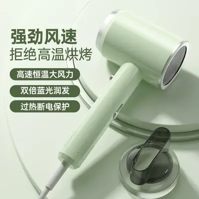Green Hair Dryer with Negative Ion Technology