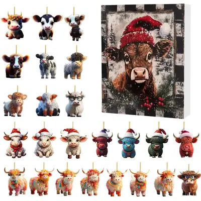 2024 Yak Christmas Counted Blind Box Acrylic Pendant