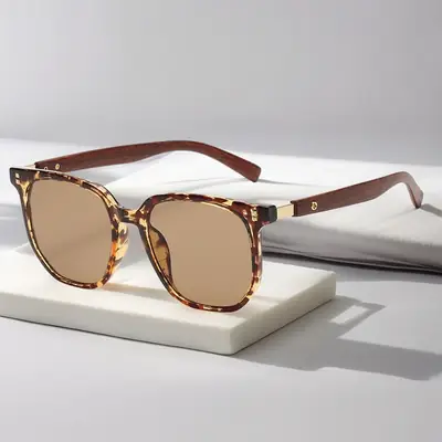 2026 Korean Style Brown Sunglasses for Women Square Frame