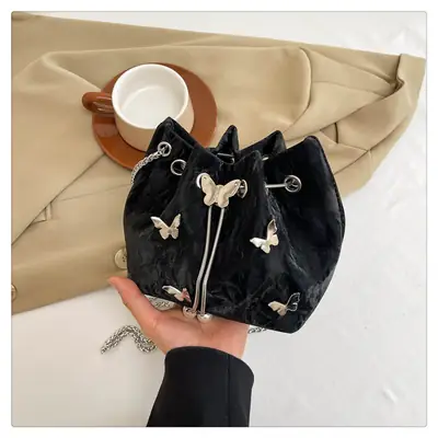 Pink Butterfly Rivet Handbag Women 2024