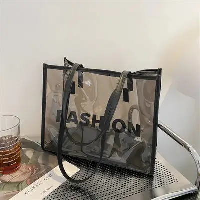 Transparent Large Bags for Women 2026 New Fashion Jelly Shoulder Tote