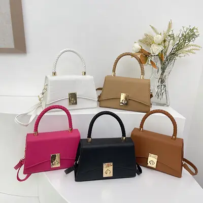 2025 Retro Small Handbags Women Pink Black Brown