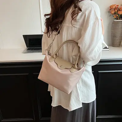Trendy Women's Black Brown PU Shoulder Bag Large Capacity